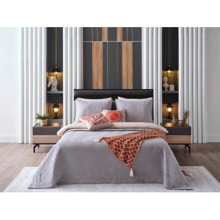 Lalezar Bedspread Set Double Beige